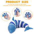 Miniatyrbillede 2 af 4: Twist-venlig leddelt delfin fidget-legetøj, fleksibelt stressaflastningslegetøj, slap af, twist frit, blå