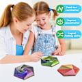Miniatyrbild 4 av 5: Gradient Fraktal Hexagon - 3D Spiral Fidget Leksak - Stresslindring (Lila)