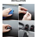 Pikkukuva 1 / 4: Auton kojelaudan liimakoukut, auton liimakoukut logolla, 3M itseliimautuvat koukut USB-avaimelle/kaapelille, yhteensopiva Audi A A3 RS3 A4 A5 A6 A7 R