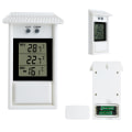 Miniatyrbild 4 av 5: Vit - 1 st inomhus/utomhus digital termometer, utomhustemperatur, rumstemperatur.