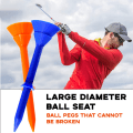 Miniatyrbilde 2 av 5: Plastgolftee-kopp 3 1/4 tommer 83 mm lang ubruddbar verdi 100 stk, trinn ned tee holdbar verktøytilbehør for menn kvinner barn farge blå hvit blandet