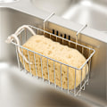 Miniatyrbillede 1 af 5: Køkken Svamp Holder Vask Kurv Vask Caddy Pensel Opvaskemiddel Dræn Stativ Sølv Lille (7\"x 2.7\"x 3.5\")