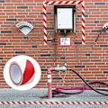 Miniatyrbild 5 av 5: Signalerande tejp - 4 cm x 16 m per rulle - För markering av golv/säkerhet - Röd- och vitrandig