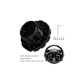 Miniatyrbillede 3 af 5: Bilratnav, Præcis Udskiftningsratadapter til Thrustmaster T300 T500 PCD 73mm (Sort)
