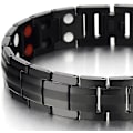 Miniatyrbillede 2 af 5: Raffinerede stil - Magnetarmbånd i titanium til mænd - Element med germaniummagneter - Værktøj til fjernelse af led inkluderet, sort