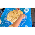 Miniatyrbillede 4 af 4: Ekstra tyk silikone bagemåtte, non-stick bagemåtte, non-stick rulledej med mål - skridsikker, æltemåtte, dejrullermåtte