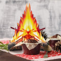 Miniatyrbild 4 av 5: 12 tum hög konstgjord eld 3D falsk låga pappersflamma fackla mittpunkt dekorativ kartong lägereld för lägereld festdekorationer (3 set styl