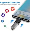 Miniatyrbilde 4 av 5: USB C til USB-adapter 4-pakning, USB C til USB-adapter er mye brukt i bærbare datamaskiner, MacBook, telefoner og nettbrett, USB A til USB C, USB til USB C, Type C til US