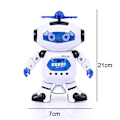 Miniatyrbillede 2 af 5: 360 krop roterende dansende robotlegetøj med LED-lys, der blinker og musik, elektronisk børnerobot
