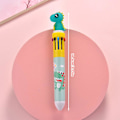 Miniatyrbillede 4 af 5: 12 stk. 10-i-1 Dinosaur Retractable Rollerball Penne Multicolor, Retractable Kuglepenne, 10-Farvet Kuglepen til Kontorartikler Skoleartikler Stu