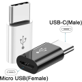Miniatyrbilde 2 av 5: 4 stk USB C-adapter, USB C til Micro USB-adapter Type C hann til
