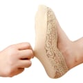 Miniatyrbild 4 av 4: 10 par osynliga spetsbåtsockor halkfria ankelsockor osynliga strumpor för kvinnor