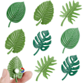 Pikkukuva 1 / 5: 8 kpl Monstera-kasvin jääkaappimagneettia, trooppiset lehdet Jääkaappimagneetti 3D Kasvi Jääkaappimagneetti Söpö koristemagneetti Tarrat Jääkaapille Lokerosetti
