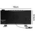 Miniatyrbillede 5 af 5: 1-delt digitalt vækkeur, rumprojektionsvækkeur med 4 lysstyrkeniveauer, USB-telefonoplader, 180° drejelig projektor