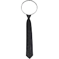 Miniatyrbillede 1 af 5: Sorte slips til mænd til drenge, clip-on slips, ensfarvet uniform, forjusterbar slips til dimission, bryllup, mand