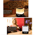 Miniatyrbild 2 av 4: Bärbar Bluetooth-högtalare LED-sänglampa med touch-kontroll, bordslampa med färgväxlande nattlampa med väckarklocka för sovrummet