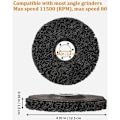Miniatyrbillede 2 af 5: 5 stk. slibeskive, 125 x 22 mm, slibeskive til vinkelsliber, CSD slibende rengøringsskive grove rengøringsskiver til fjernelse af rust fra maling