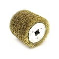 Miniatyrbillede 1 af 5: Cirkulær nylonbørste, slibende nylonbørste trådbørste 1 stk. rustfrit stålhjul til trælakpolering og slibeskive, 120120110 mm (Kornstørrelse: Tynd