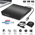 Miniatyrbild 1 av 5: Extern DVD-brännare med USB3.0/TYPE-C dubbla gränssnitt, facktyp, mobil DVD-spelare, vit