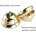 Miniatyrbild 2 av 5: Metallbordsringning Bordsringning Rund Serviceklocka Diskantklocka Samtalsklocka, 8,5 cm diameter, Metallserviceklocka för kök, restaurang, bar, 1 st set (gyllene