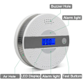 Miniatyrbillede 4 af 4: 1 stk. røg- og kuliltealarm, 2-i-1 CO- og røgalarm, forbedret sensor drevet af batteri med LCD-skærm, automatisk kulilte monoxi