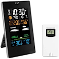 Miniatyrbillede 1 af 5: Termometre  Meteorologiske instrumenter Dæmpbart ur med udendørs sensor/alarmtemperatur/fugtighed/barometer/månefase