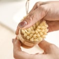 Miniatyrbillede 3 af 3: Bambus Rund 1 stk Mini Opvaskebørste Naturlig Skrubbebørste Holdbar Skrubbe- og Rengøringssæt med Fibre til Rengøring af Gryder, Pander og Grøntsager