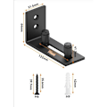 Miniatyrbillede 2 af 5: Promotion Skydedørs Gulvguide, Dør Gulvguide, Ladedørs Gulvskinne, Justerbar Kulstofstål Vægmontering Skydende Gulvbeslag Gulvguide