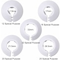 Pikkukuva 2 / 5: 25 kpl yksittäisiä patteripeitelevyjä, patteripeitelevy, patteriputken suojus, lattia-seinäreiän peite (12/16/20/25/32 mm)