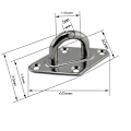 Miniatyrbillede 3 af 5: Skygge Sejl Hardware Kit - 304 Rustfrit Stål Sol Sejl Installations Kit - 6\" - til Installation af Rektangulære og Trekantede Skygge Sejl til Terrasse, Gar