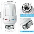 Miniatyrbillede 2 af 5: 4 stk. radiatortermostathoved, TRV M30 x 1,5 radiatortermostathoved, radiatortermostatventil, radiatorradiatorventiler til varmesystem til