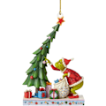 Miniatyrbilde 1 av 5: Grinchs julepynt, 2023 juleferie Thanksgiving trepynt i tre, morsom grønn Grinchs juledekorasjon for hjemmet feriefest