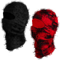 Miniatyrbild 1 av 5: 2-pack skidvindtät mask Balaclava skidmask Full Face Stickad Balaclava Vindtät Cool Skidmask för kallt väder