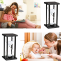 Miniatyrbilde 2 av 5: Timeglass for 45 minutter Timer 45 minutter Dekorasjon for barnerom Bursdag Kaffeebord Tebord Bokhylle Skolespill Ornament Tretre Cloc