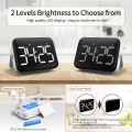 Miniatyrbillede 5 af 5: Digital køkkenur 4 tommer stort LED-display magnetisk timer med justerbar lysstyrke og lydstopur timer til børn og seniorer - batterier