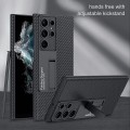 Miniatyrbild 3 av 5: Matt Pu Läderfodral Kompatibelt Med Samsung Galaxy S23 Ultra, Ultra Slim Telefonfodral Med Stöd - Grön