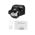 Miniatyrbillede 2 af 4: Stor infrarød sensor switch 220V-240V 180 graders vinkel sort