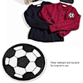 Miniatyrbillede 3 af 4: Stof Fodbold Broderet Patch Flere Dekorerede Mønstre Diy Sytilbehør Dekoration Tøj Mærke Håndværk Tilbehør