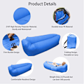 Miniatyrbillede 2 af 5: Vandtæt luft sofa med behagelige puder, bærbar oppustelig sofa, luft sofa, til camping, ferier, vandreture, swimmingpool og strandfester，2