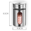 Miniatyrbild 3 av 5: Set med 1 100 ml rostfria kryddburkar - Med insyn i burken och 3 strömlägen