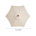 Miniatyrbillede 2 af 4: Udendørs Parasol Udskiftningsbetræk til 6-Ribbers Parasol, 3M Vandtæt, UV Beskyttelse, Hvid