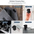 Miniatyrbilde 5 av 5: Elektrisk pumpe 2 i 1 bærbar trådløs USB oppladbar inflator og deflator, miniluftpumpe med 4 dyser for madrass, campingpute, båt, svømming