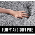 Miniatyrbillede 4 af 5: Moderne bløde fluffy stuegulvtæpper velegnet til børneværelse boligindretning soveværelse indretning ultra bløde tæpper (grå, 80x160cm)