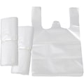 Miniatyrbillede 1 af 5: 200 stk. gennemsigtige bæreposer i vest-stil - stærke hvide bæreposer til forskellige behov - plastposer til fødevarer - nyt materiale - 30x45cm