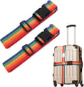 2-pack - Justerbart bagageband med snabbspänne, för 45,7 cm, 50 cm, 61 cm och 71 cm resväskor - Regnbågsfärg