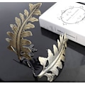 Miniatyrbilde 2 av 3: 2 stk. Europeiske Store Blader Gardinholdere Gardinholdere Dekorative Veggkroker Henger for Gardiner Klesstativ Vindubehandling Bronse Blad