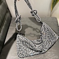 Pikkukuva 3 / 4: Kahva Rhinestone Ilta Clutch Laukku Hopea Kiiltävä Kristalli Illallinen Juhlat Lompakot Ja Käsilaukku Olkalaukku