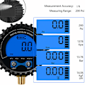 Miniatyrbild 3 av 5: Högprecisions däcktrycksmätare LCD-bakgrundsbelysning Display koppartråd lufttrycksmätare