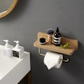 Miniatyrbild 4 av 5: (10x30 cm) Dubbel toalettpapper Massivt trä Installation Bok Bok Exist Wc Vägg Självhäftande Wc Hund Valpar Rulle Dekor Dekor Dekor (Bok, 3.9