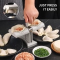 Miniatyrbillede 5 af 5: Wonton-forme, rustfrit stål dobbelthoved automatisk wonton-maskine, enkle værktøjer til dumplings